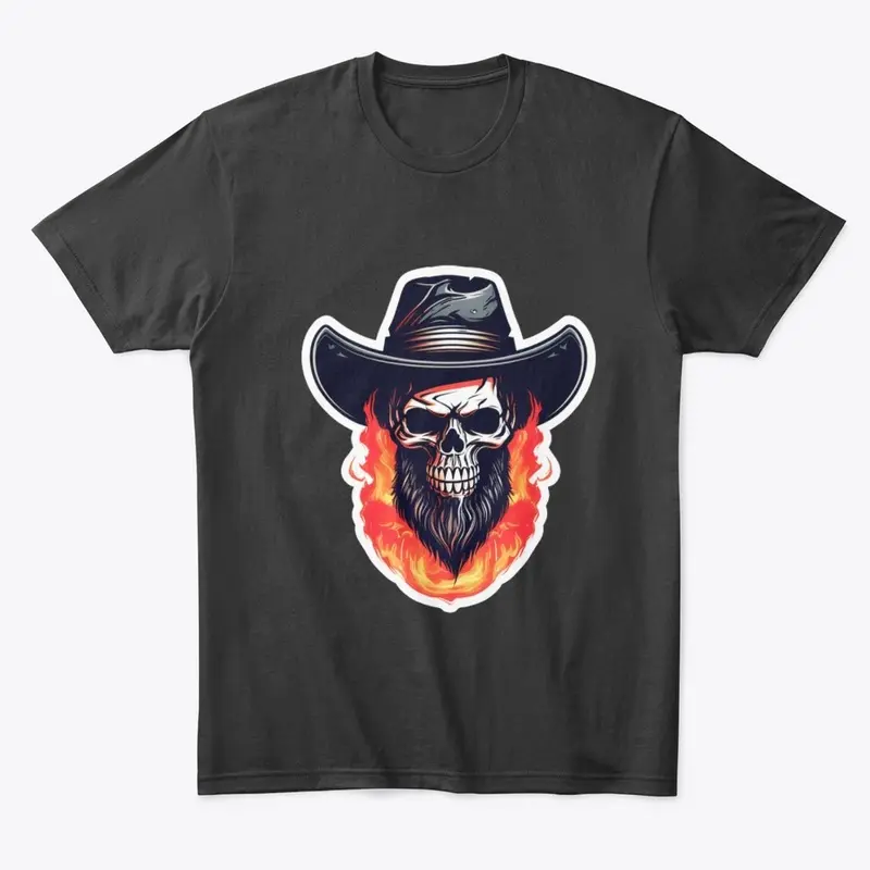 skull face Bone Beard Cowboy