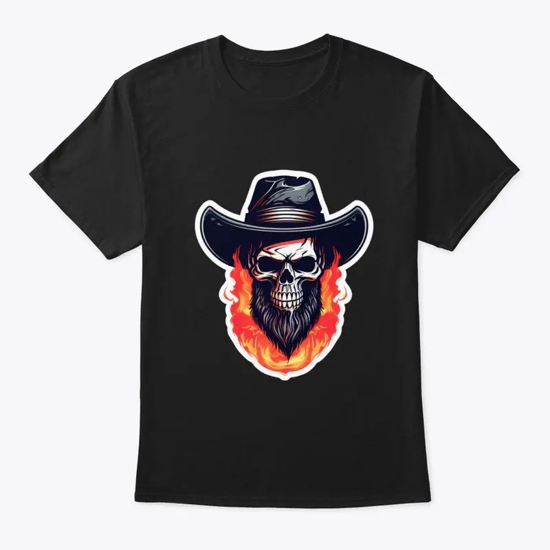 skull face Bone Beard Cowboy